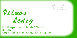 vilmos ledig business card
